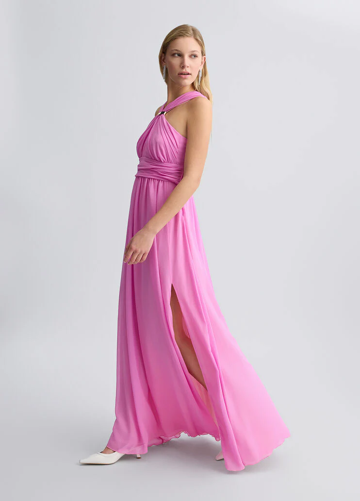 Long elegant pink dress