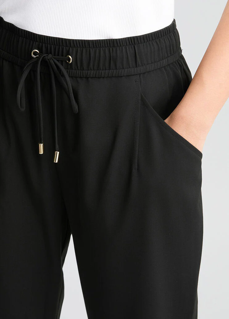 Cropped black trousers