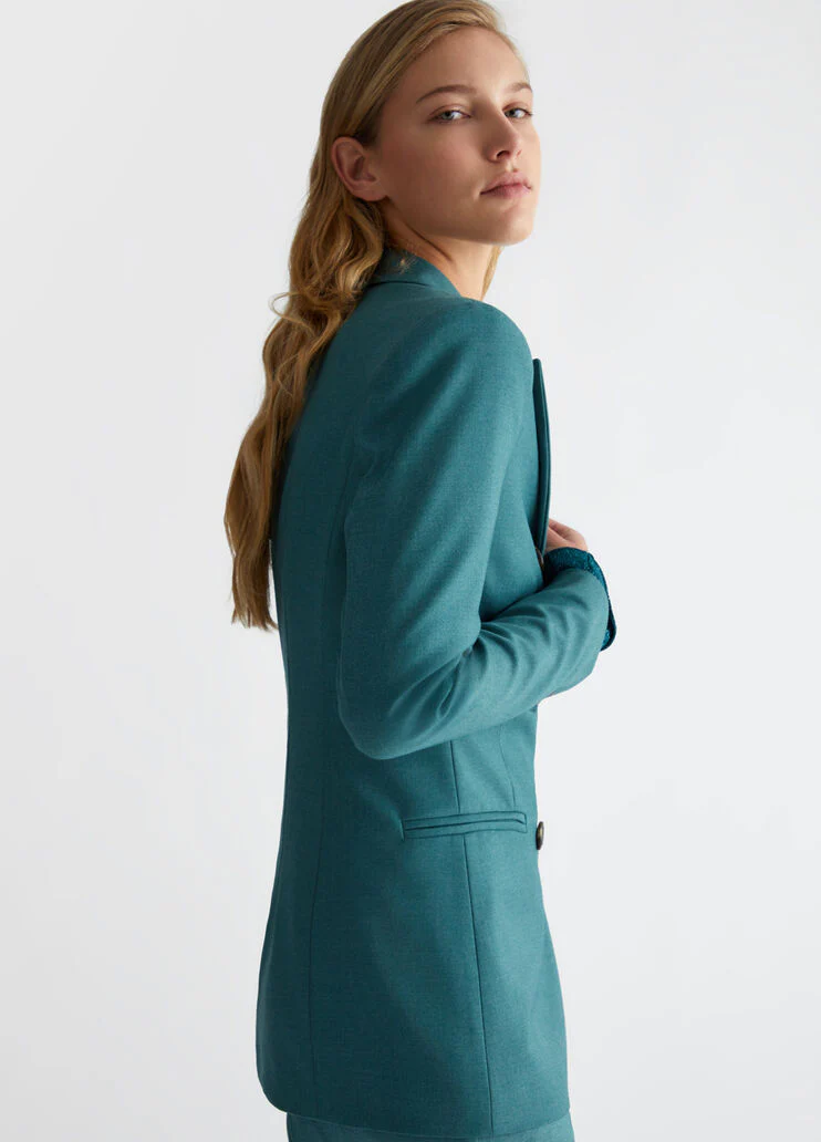 Double-breasted suit blazer