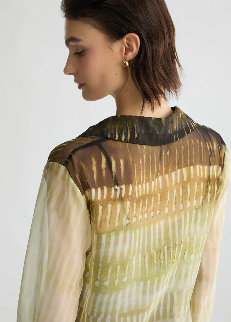 Printed chiffon blouse