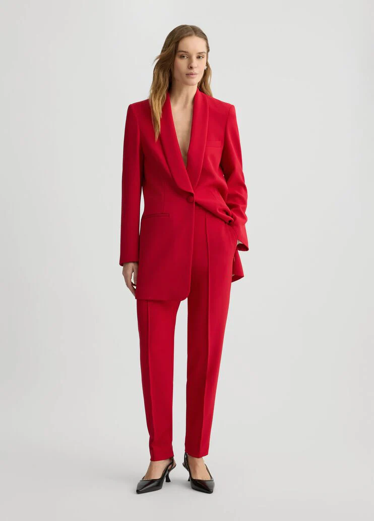 Red cigarette trousers