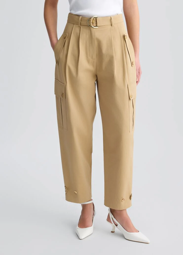 Cropped cargo trousers