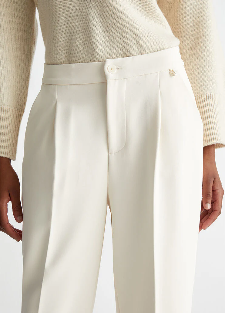 Stretch crepe trousers