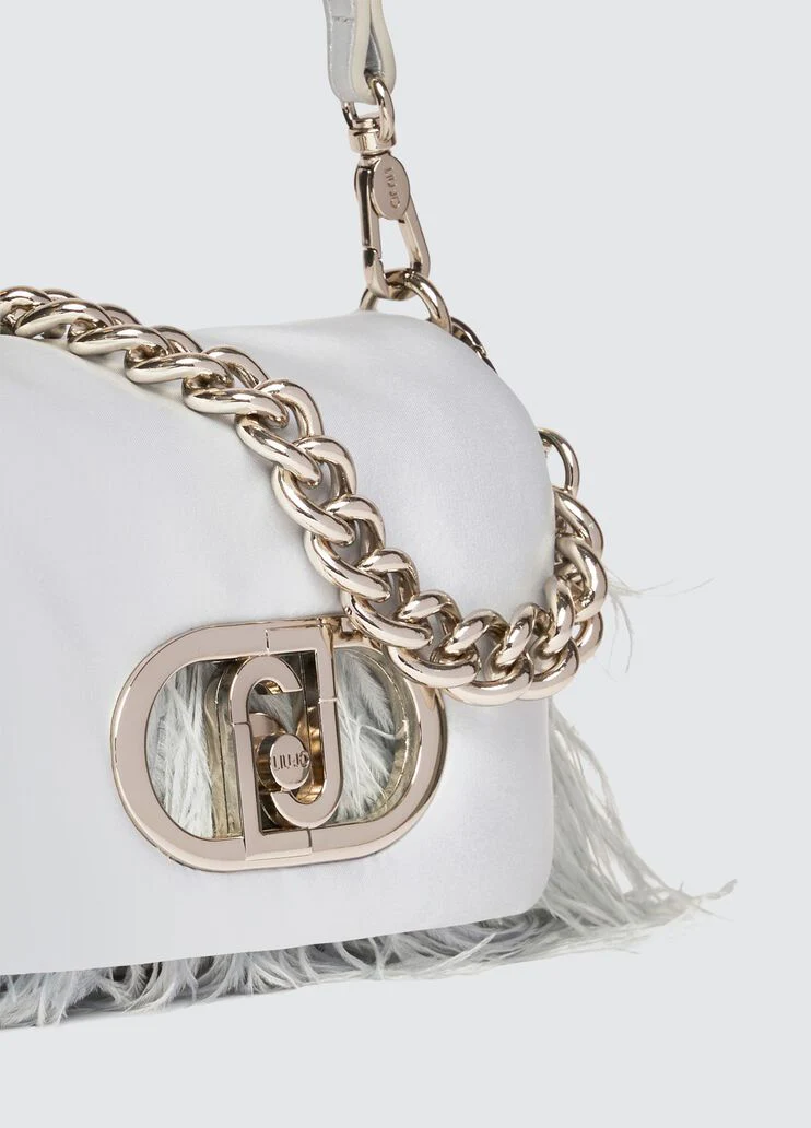 Small LaPuffy bag with feathered detailing