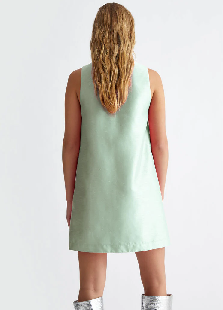 Short sage coloured dress