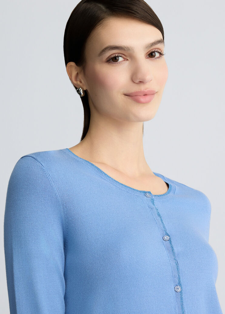 Cardigan with jewel buttons