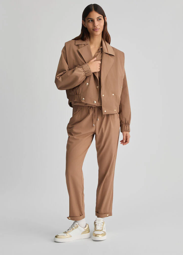 Brown double-breasted jacket