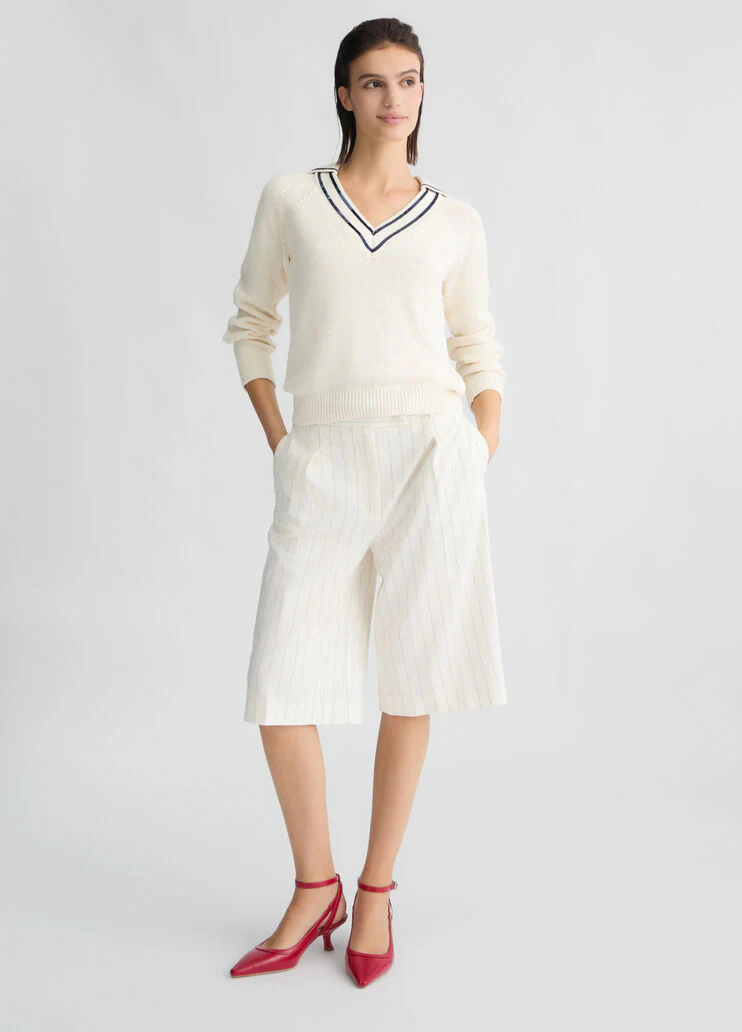 White pure cotton jumper