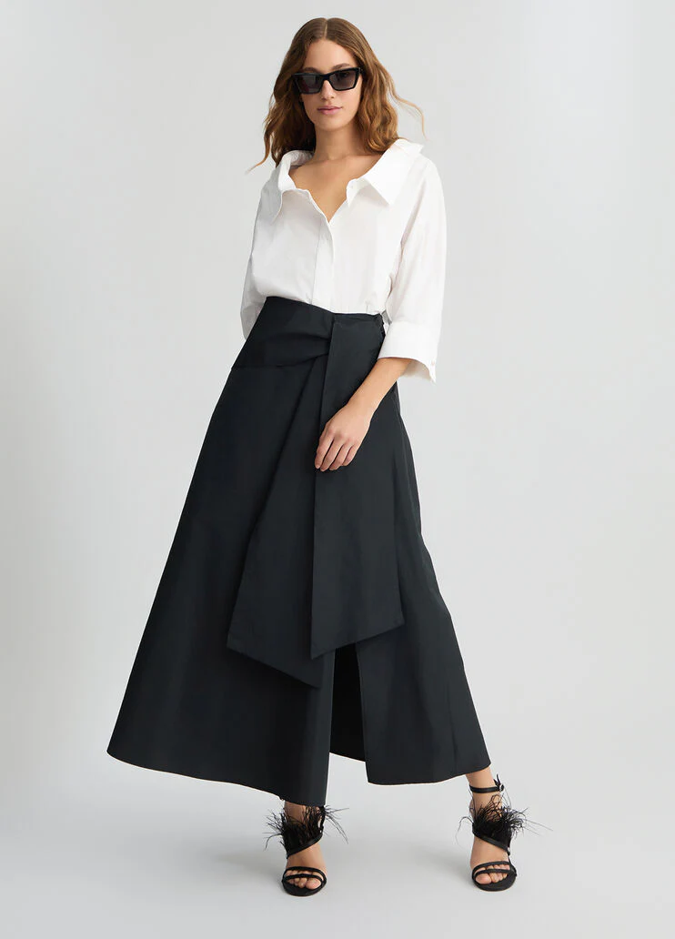 Black taffeta skirt