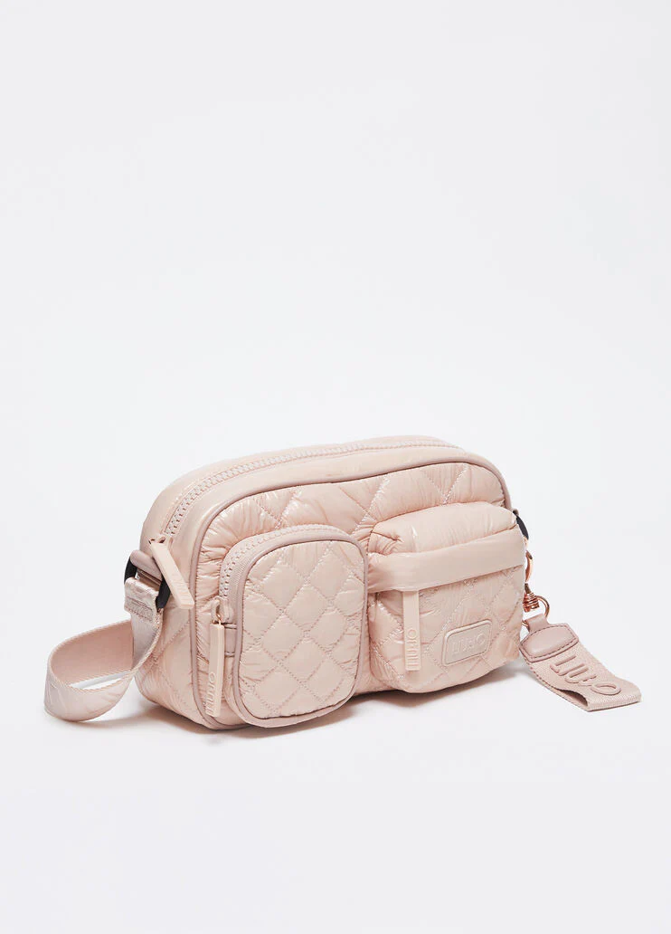 Shoulder bag in quilted nylon