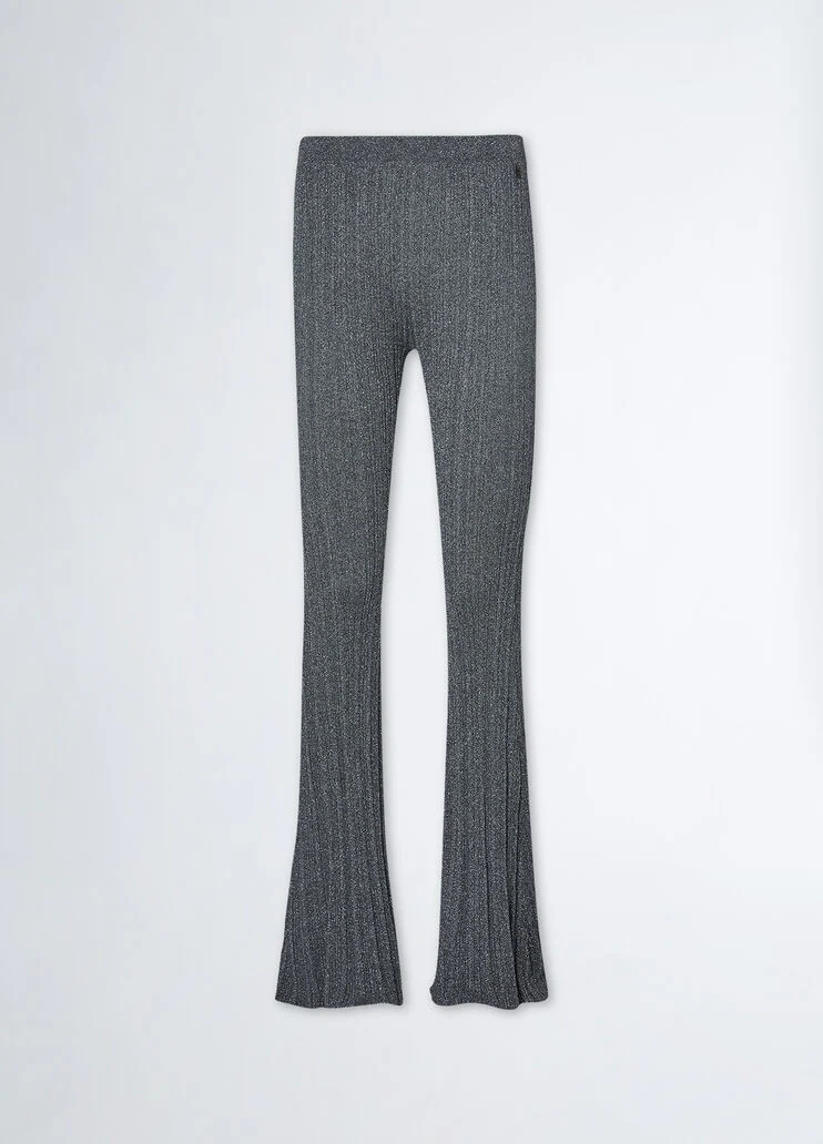 Lurex knit trousers