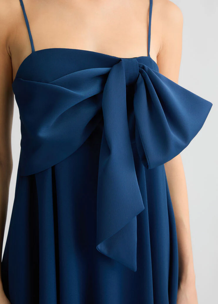 Blue dress with bow