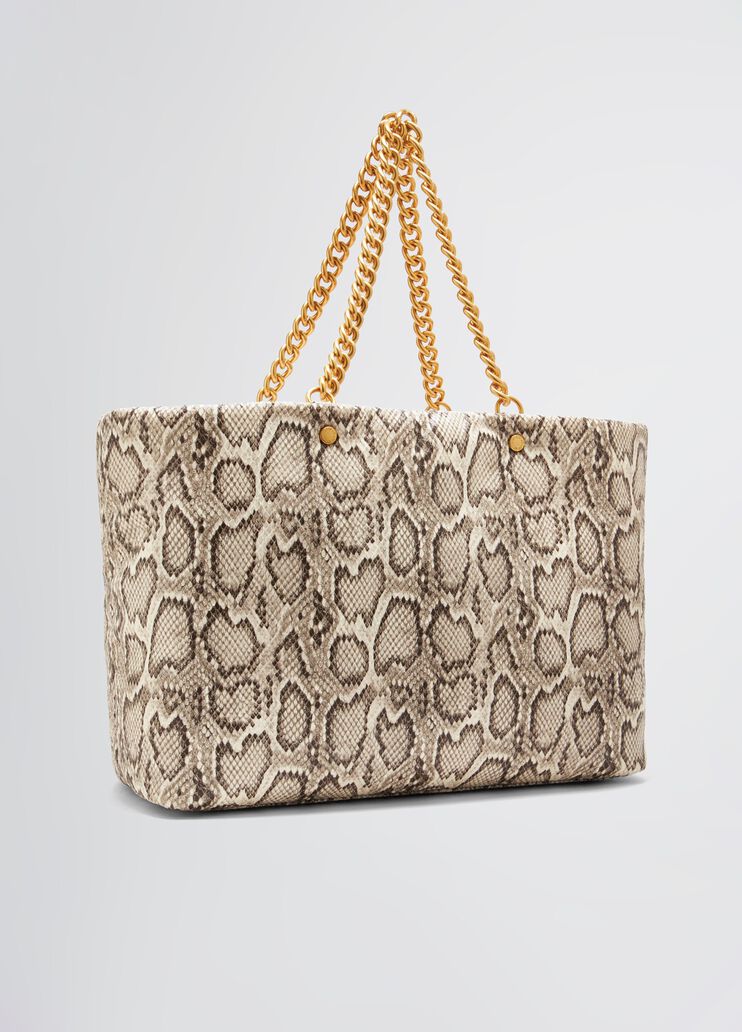 Snakeskin LaPuffy tote bag