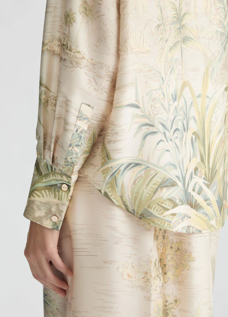 Twill shirt with print