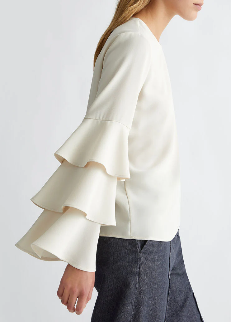 Stretch crepe blouse