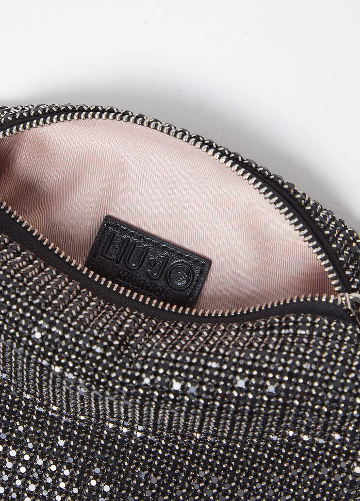 Shoulder bag with rhinestones