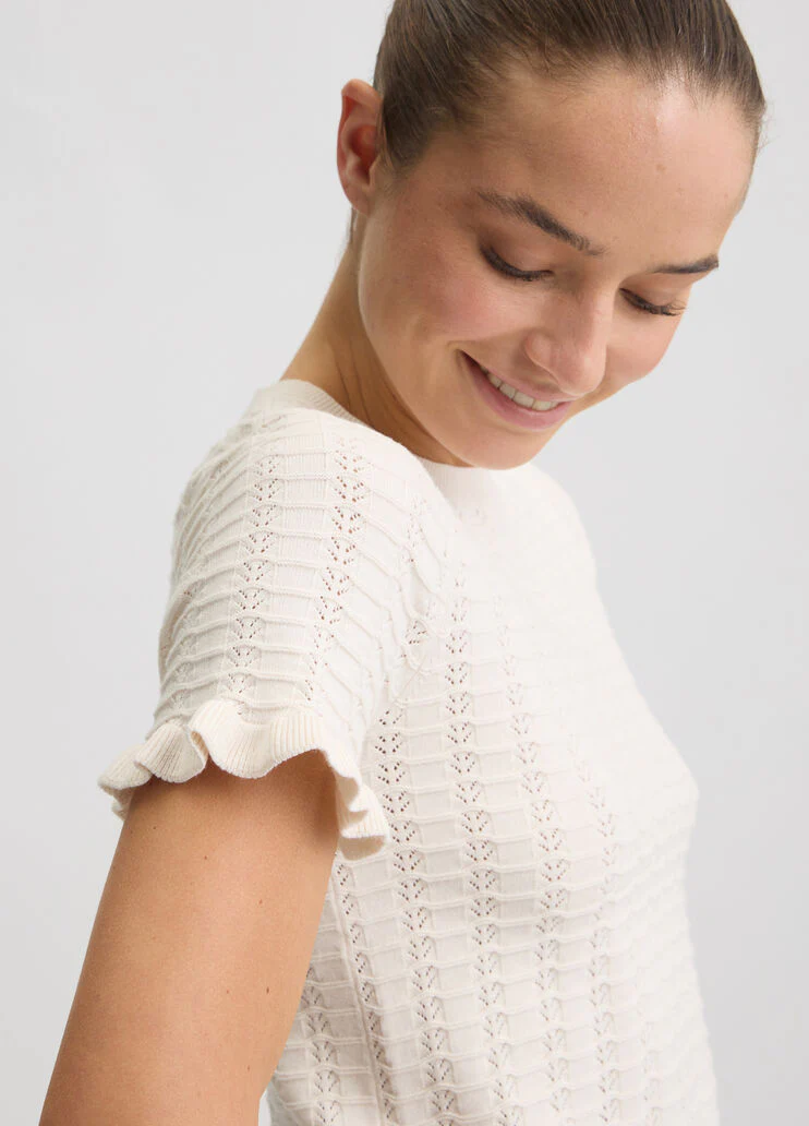 White knit top