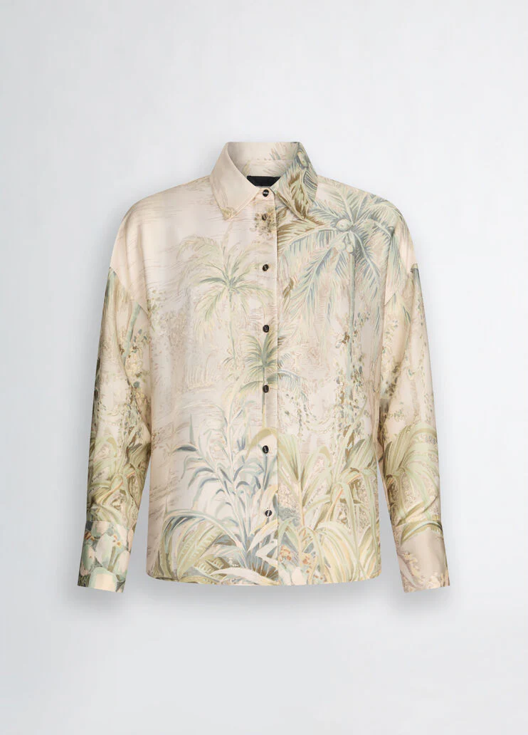 Twill shirt with print