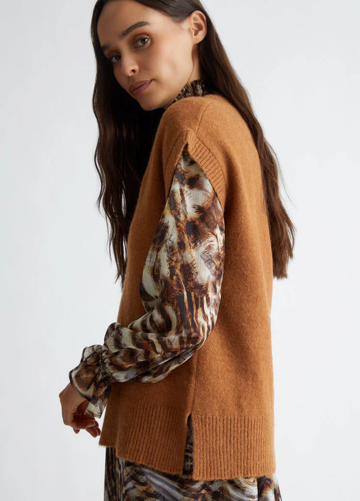 Wool and alpaca blend vest