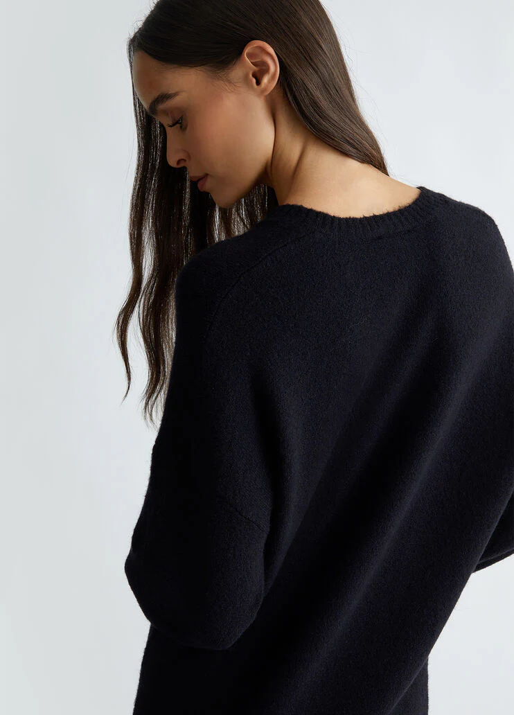 Wool-blend knit dress