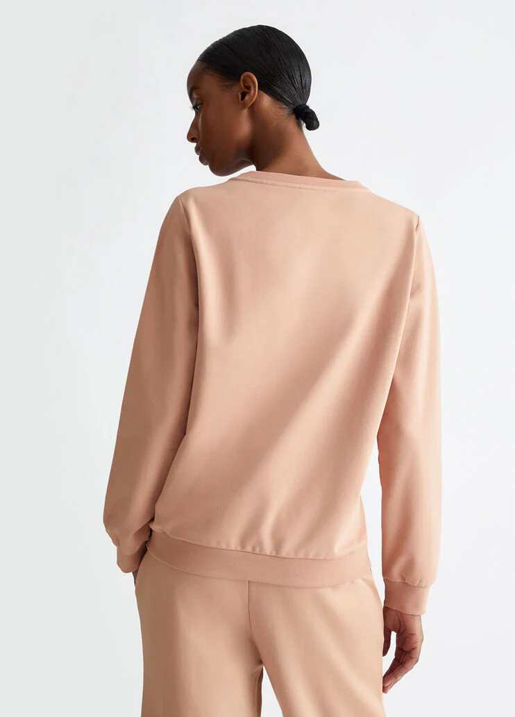 Sweatshirt with logo and gemstones