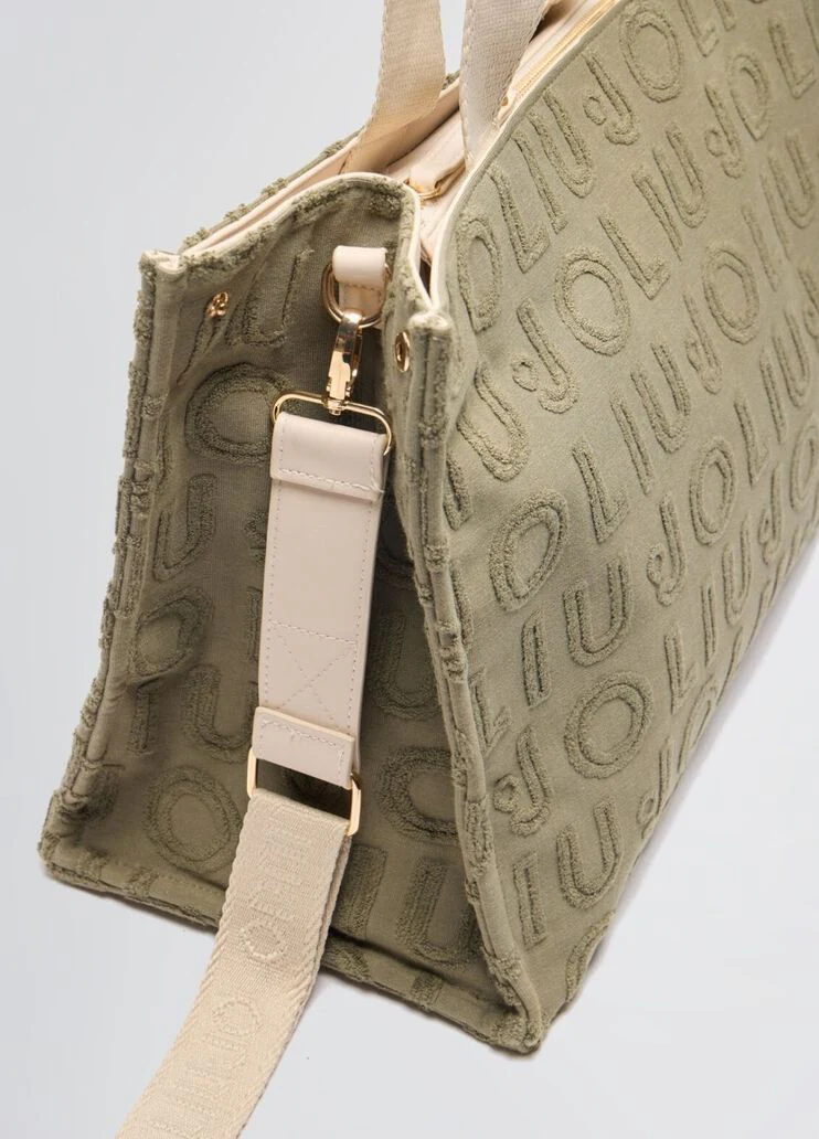 Jacquard bag with logo