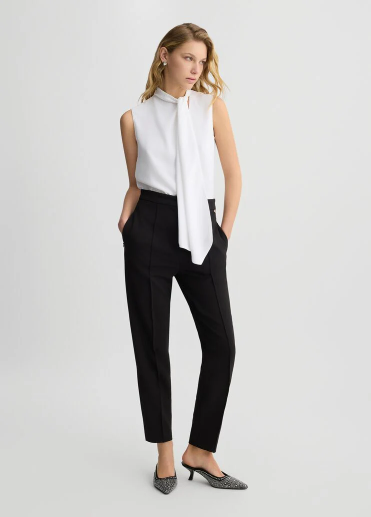 Black cigarette trousers