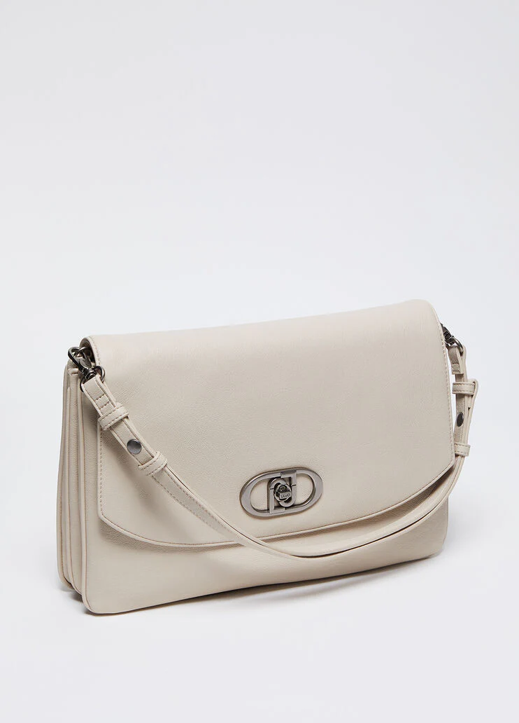 Handbag in coated fabric