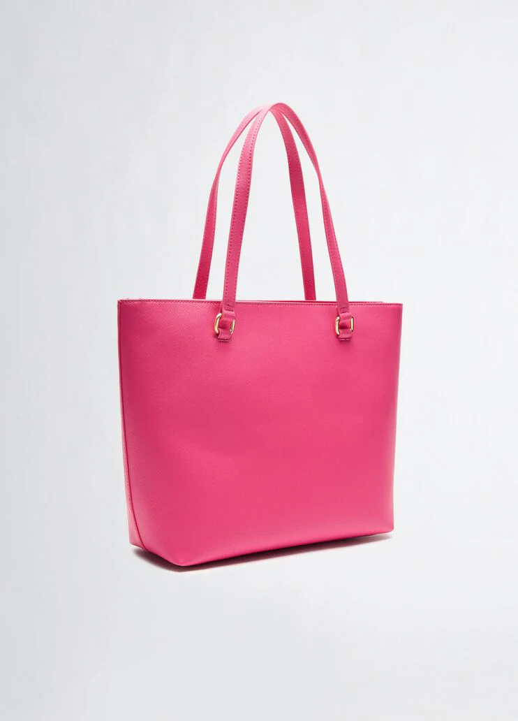 Bright pink shopping bag
