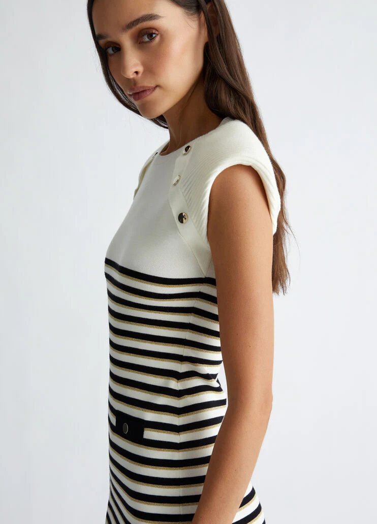 Striped knit dress