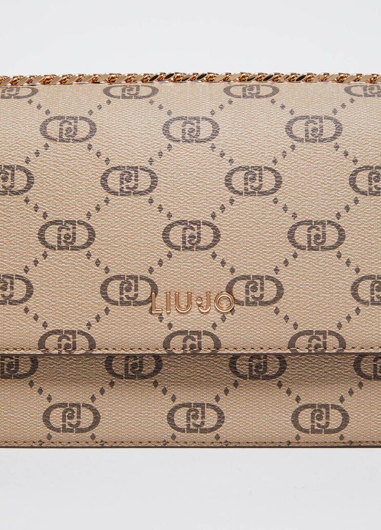 Crossbody bag with logo and charm