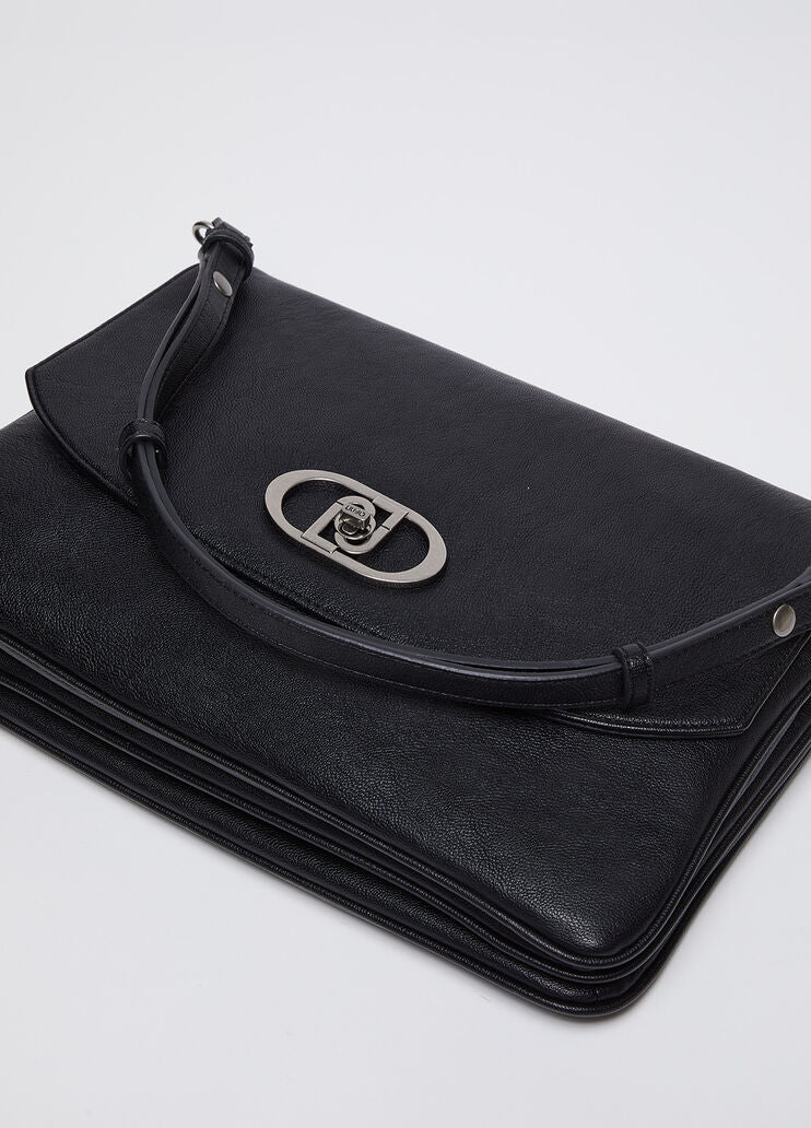 Handbag in coated fabric