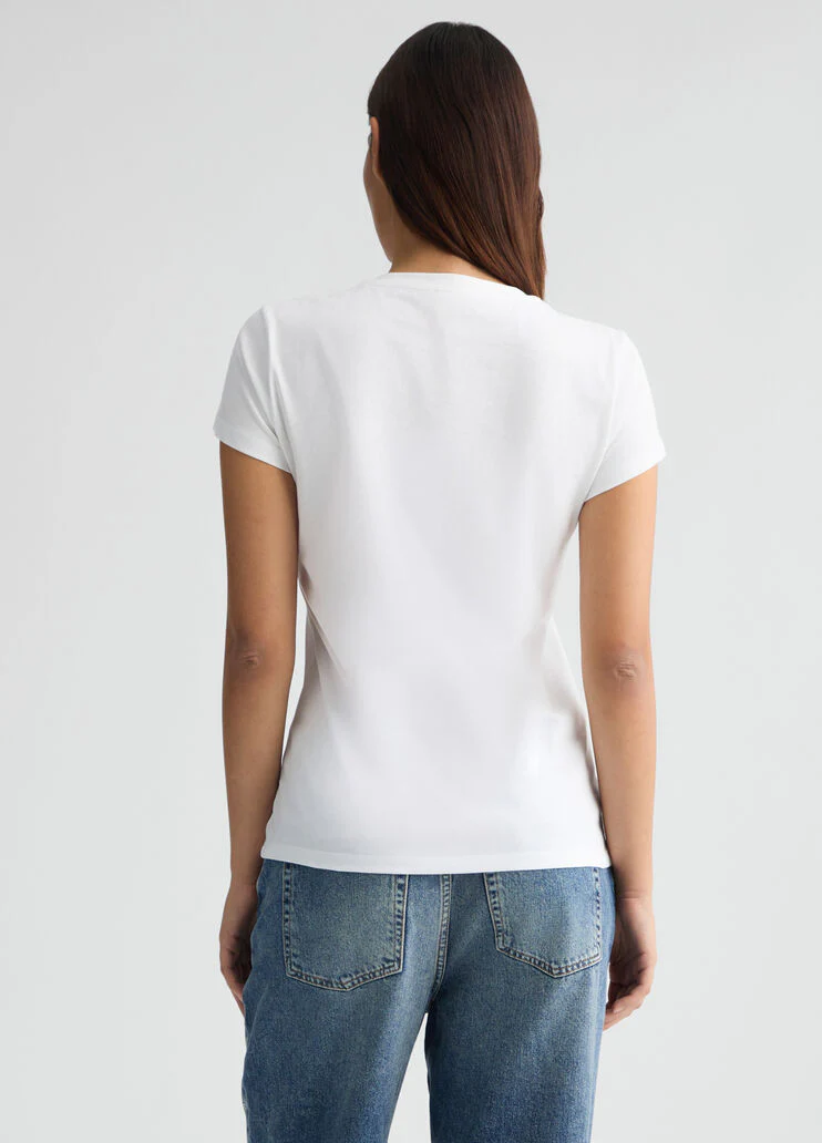 T-shirt with animal-print heart