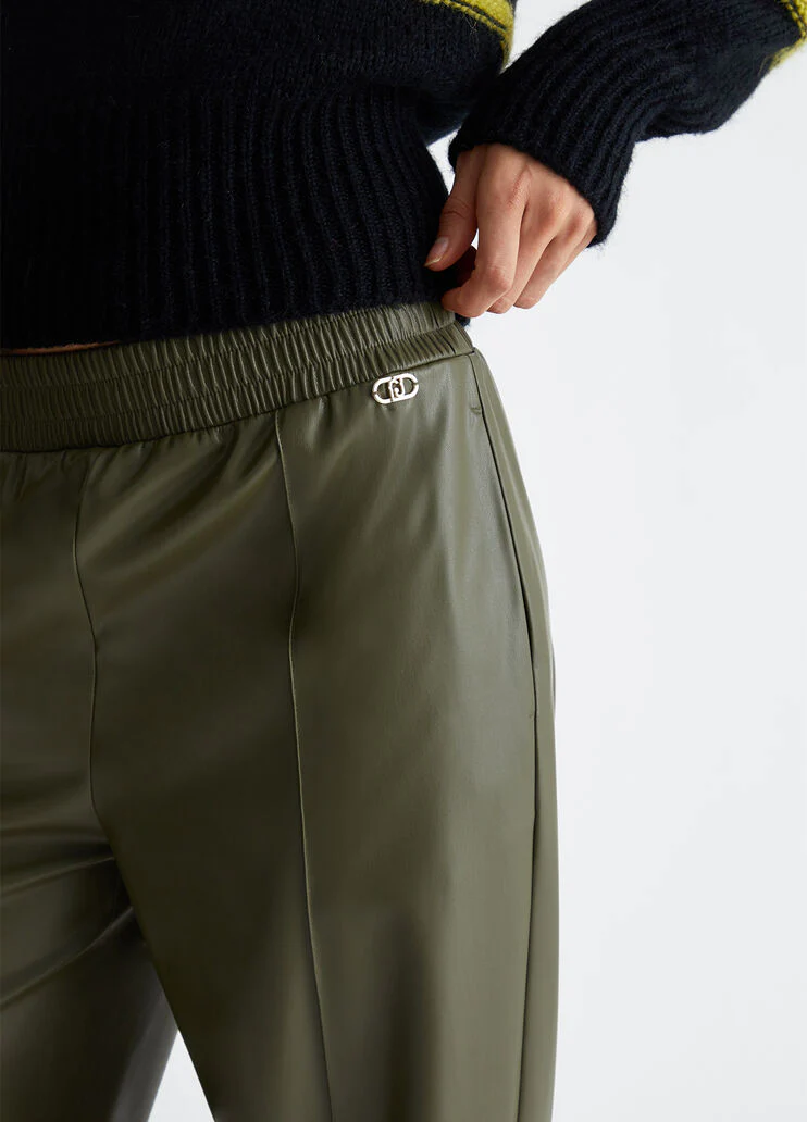 Coated fabric trousers
