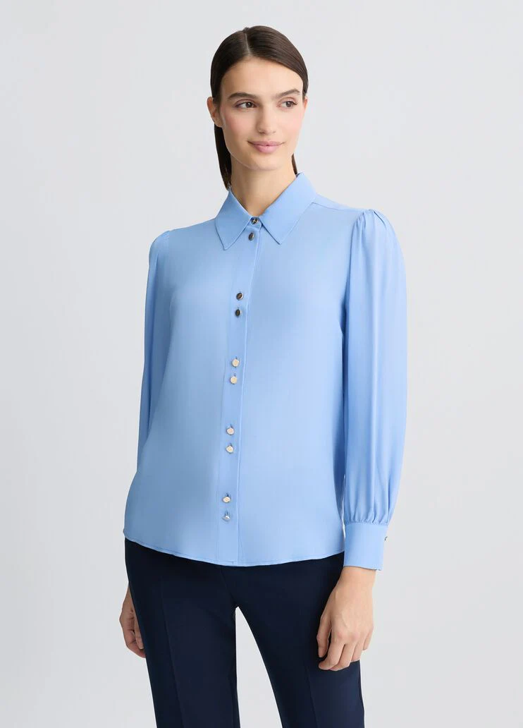 Light blue viscose shirt