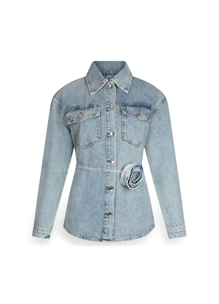 Denim shacket