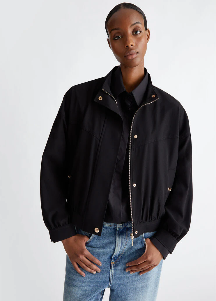 Stretch crepe cady jacket