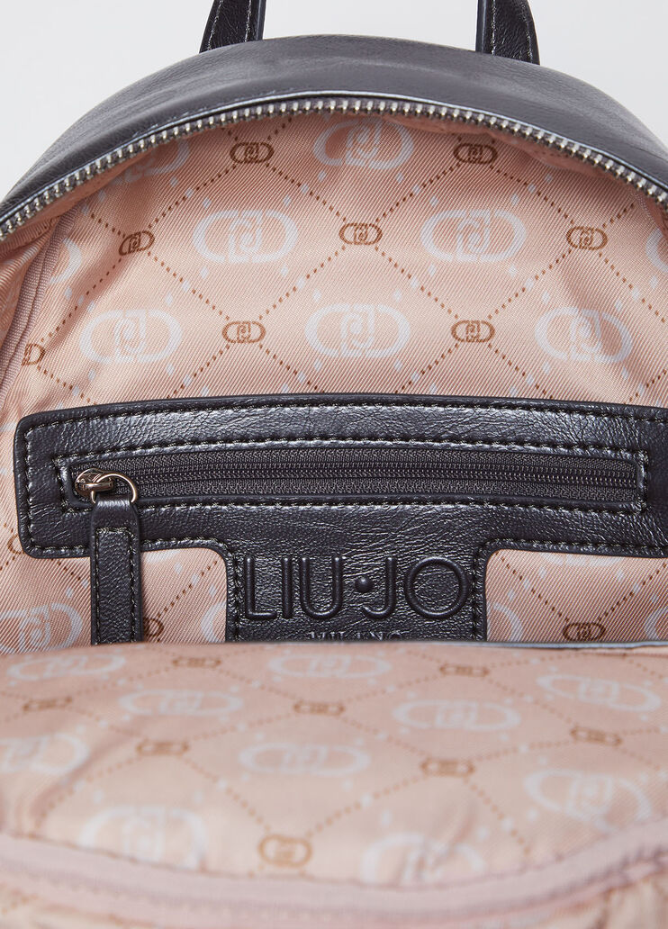 Glossy quilted backpack