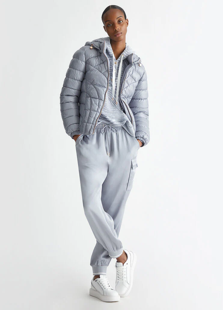 Jacquard hooded sweatshirt