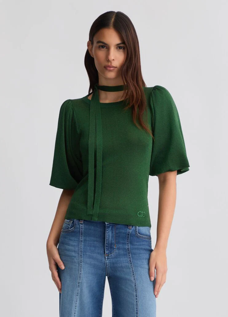 Cut-out top with wild jungle lux print