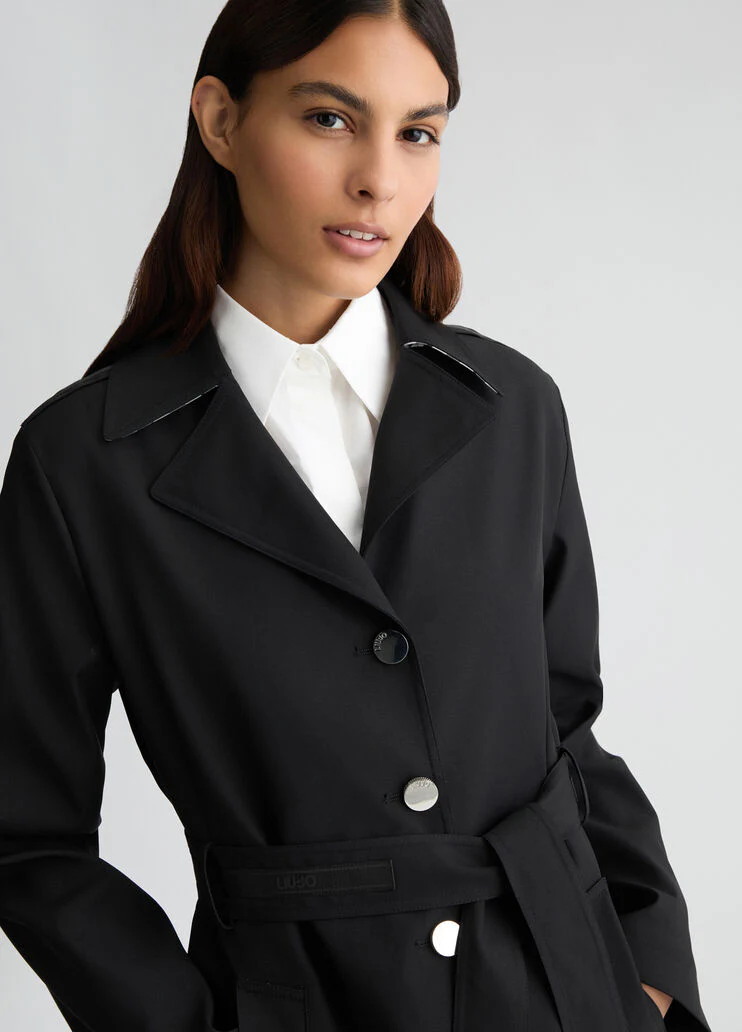 Trench coat with belt