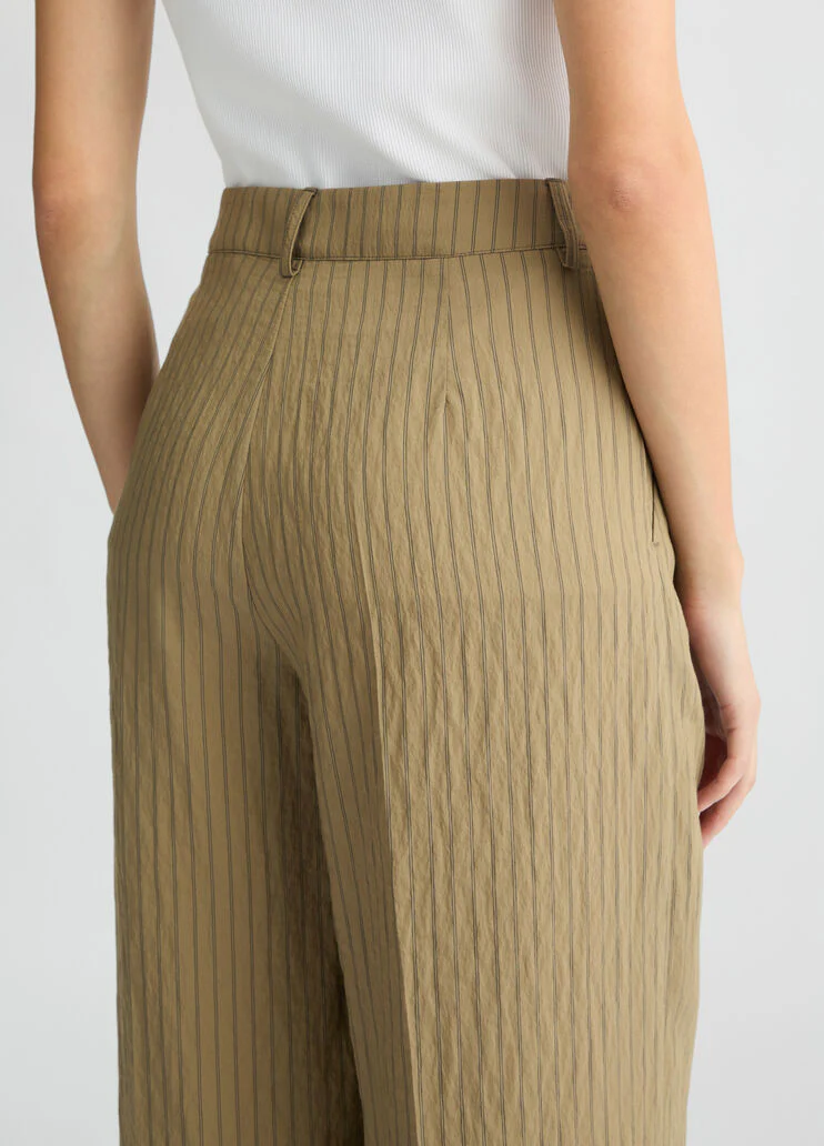 Striped flared trousers