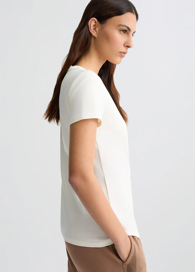 T-shirt with logo and gemstones