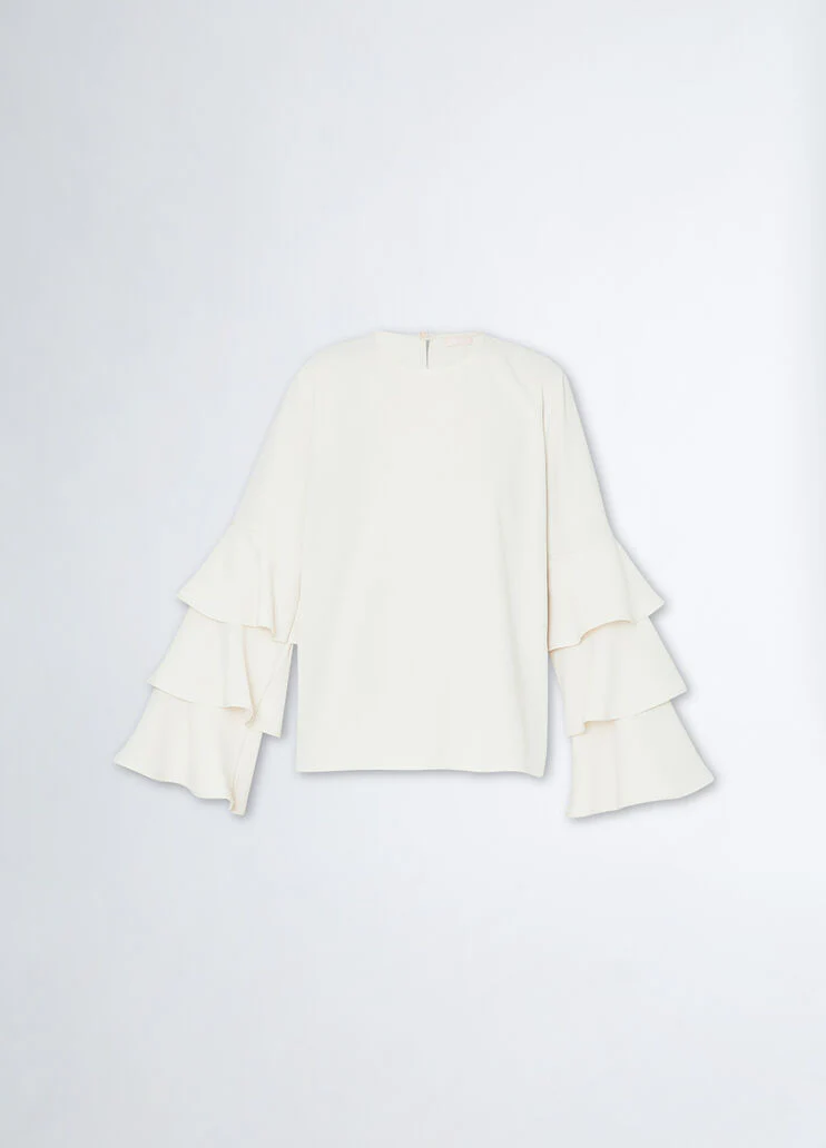 Stretch crepe blouse