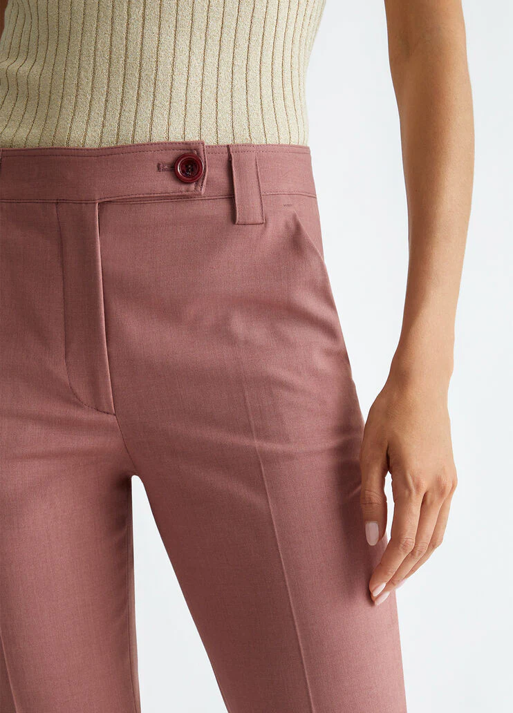 Flared suit trousers