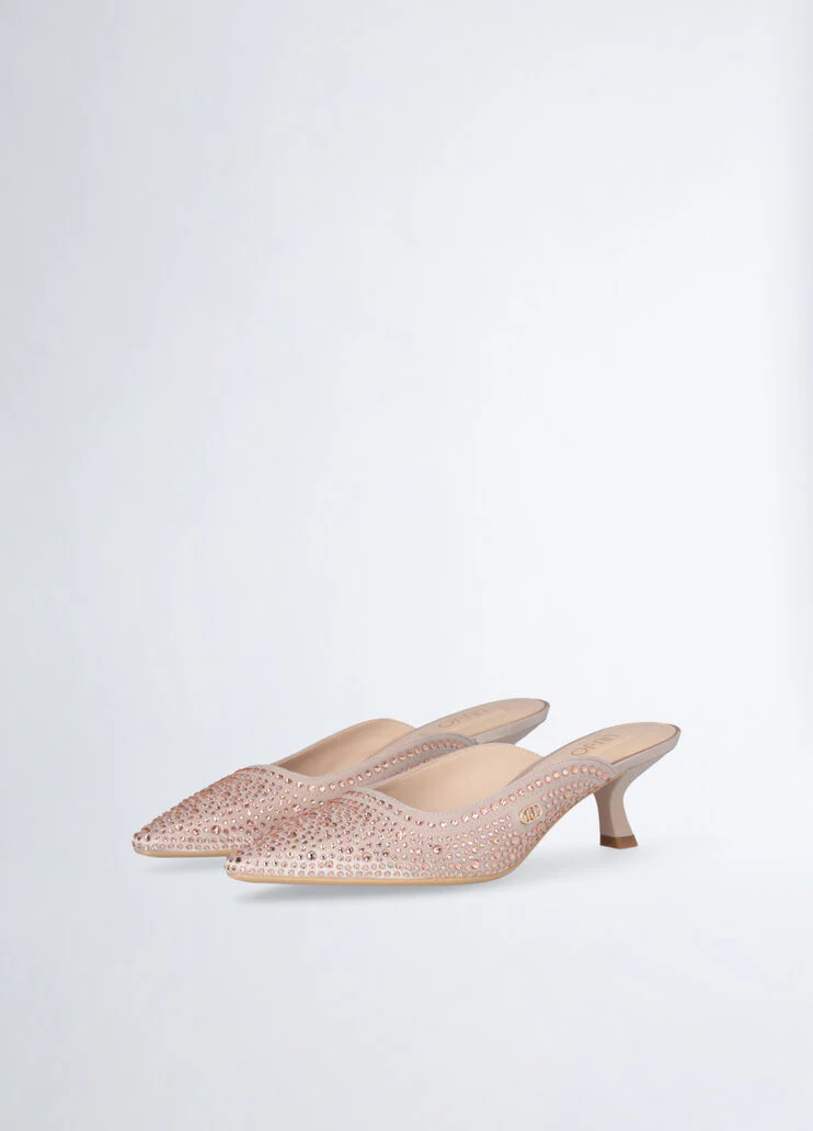 Full rhinestone mules