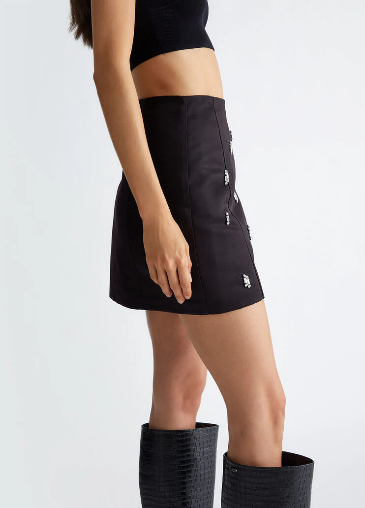 Miniskirt with rhinestones