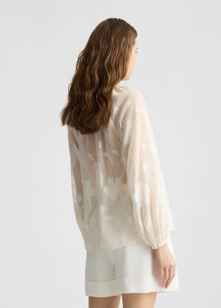 Floral lurex blouse