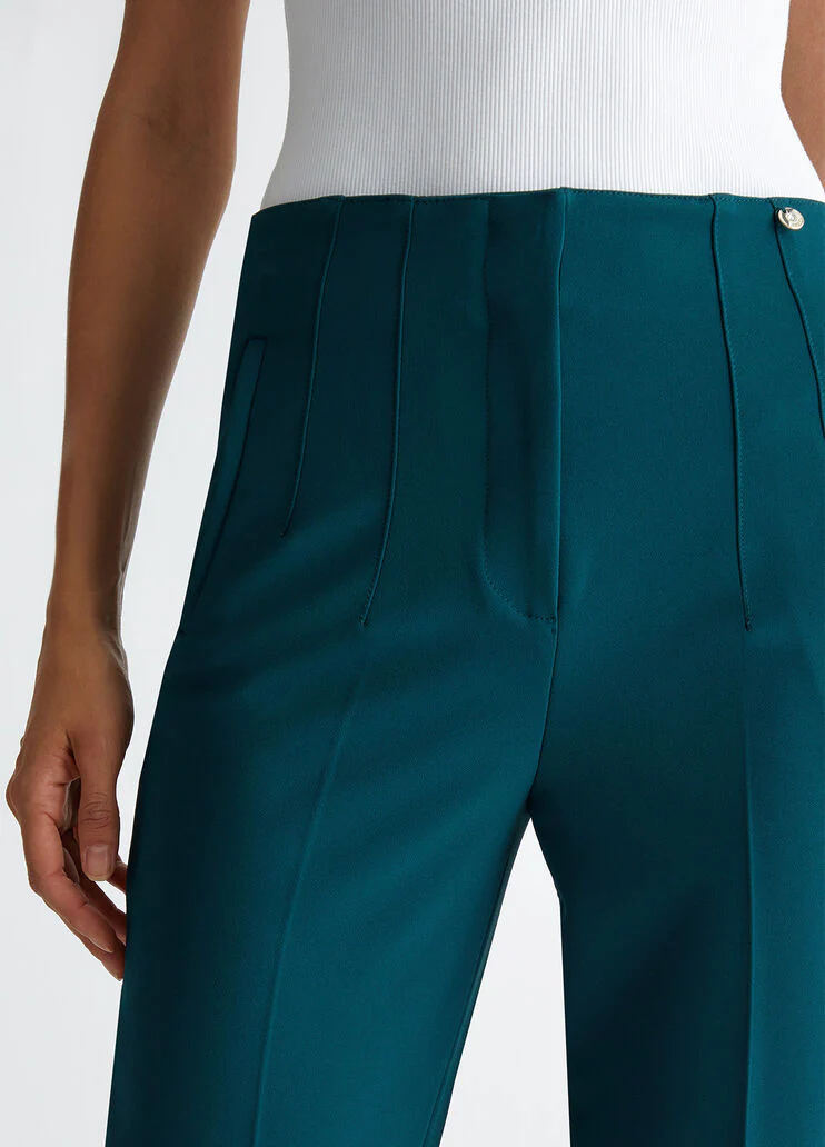 Stretch cropped trousers
