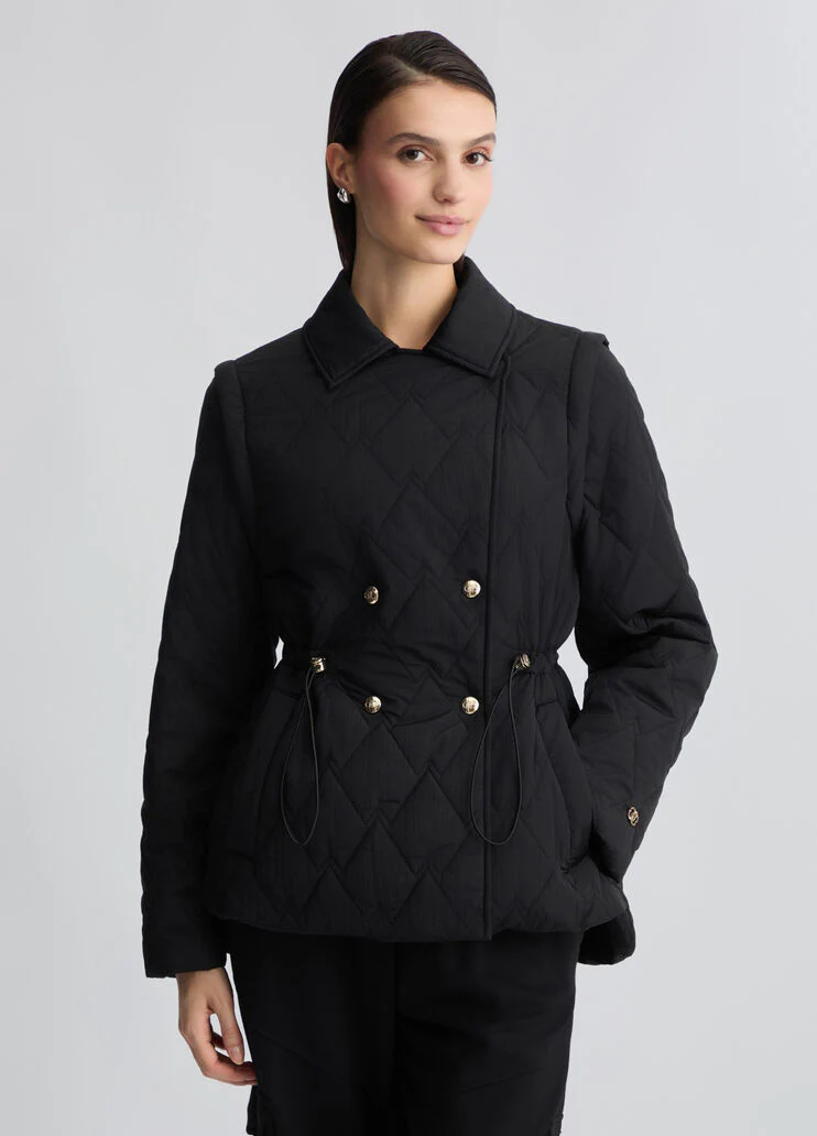 Quilted nylon coat